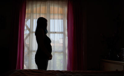 Photo by MarijoAH12/Wikipedia; pregnant teen thinking; Colorado LARCs