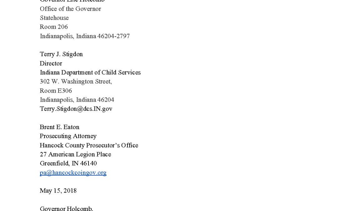 Indiana FS Order letter