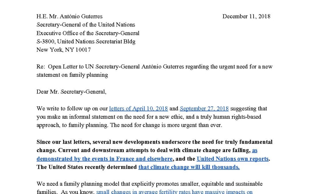 HK United Nations letter December 2018