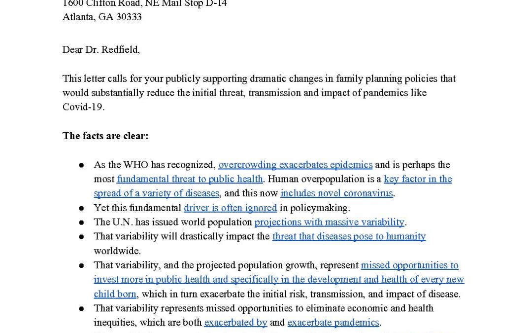 Copy of Letter to CDC 2020