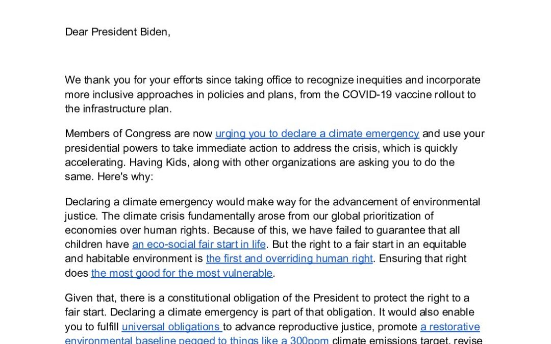 President Biden_ Declare a Climate Emergency