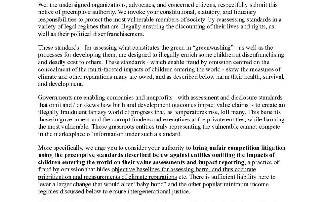 Notice of Preemptive Standard for Assessing Environmental and Related Damages (3)