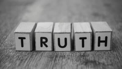 Black and white blocks saying TRUTH