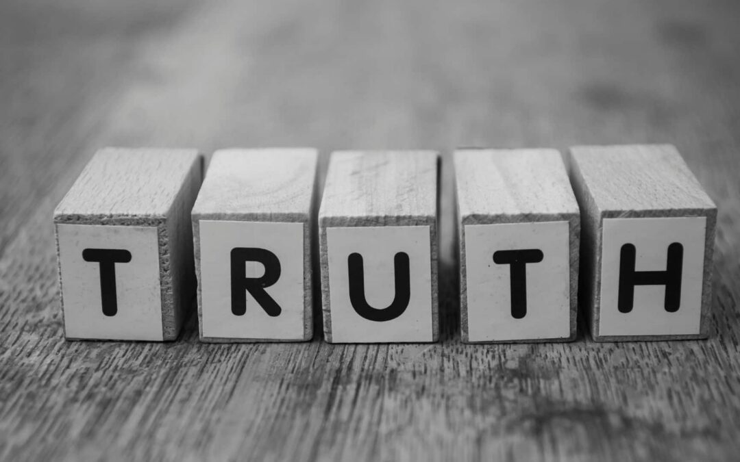 Black and white blocks saying TRUTH